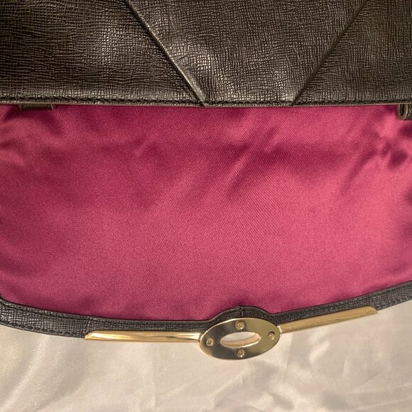 COACH MADISON CLUTCH IN TEXTURED LEATHER LI BLACK F25240 - Picture 10 of 16